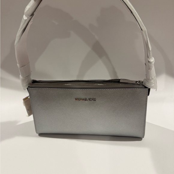 Michael Kors Handbags - Michael Kors Metallic Silver Shoulder Bag